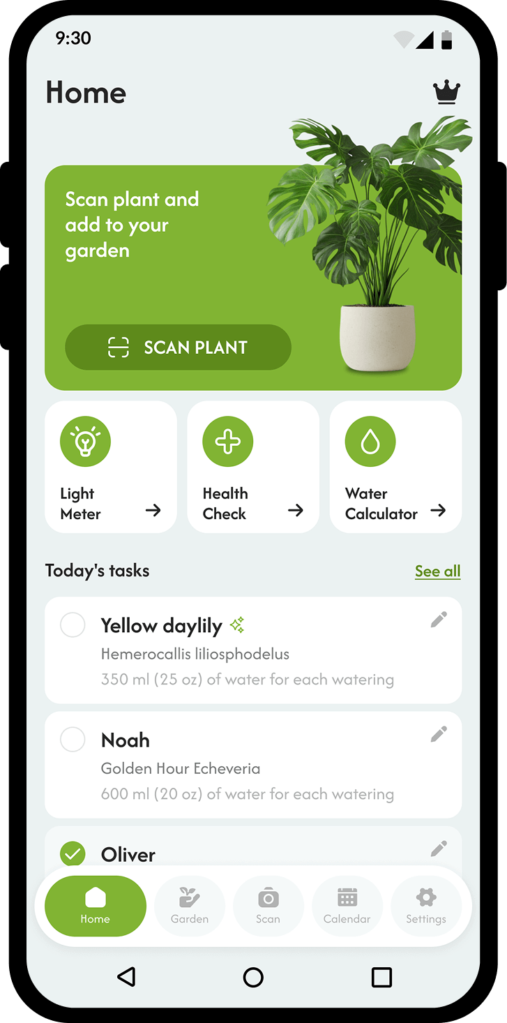 PlantHelper App Interface